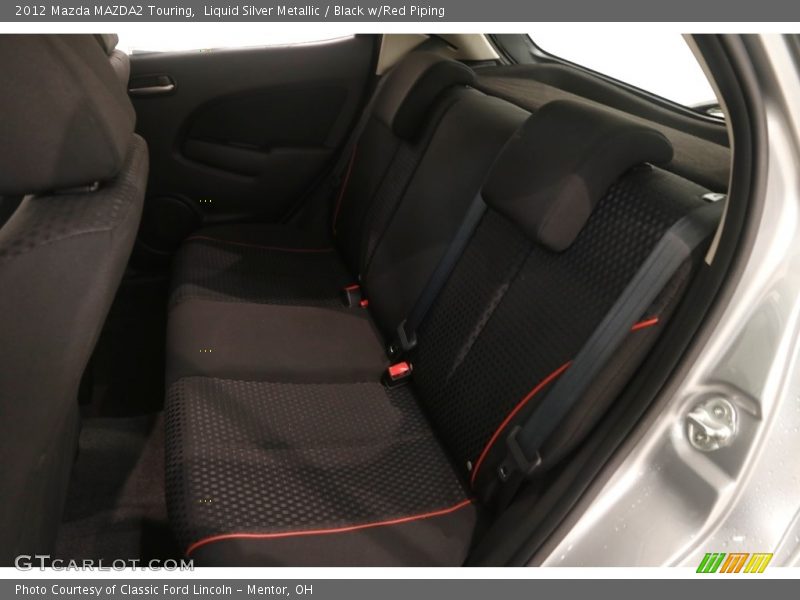 Liquid Silver Metallic / Black w/Red Piping 2012 Mazda MAZDA2 Touring