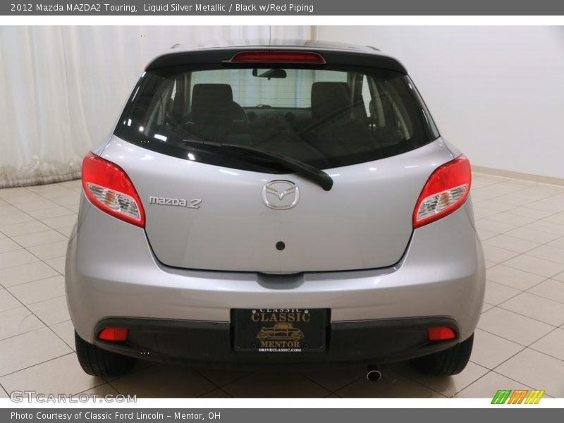 Liquid Silver Metallic / Black w/Red Piping 2012 Mazda MAZDA2 Touring