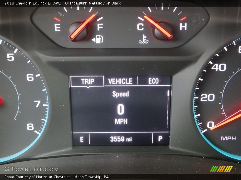 Orange Burst Metallic / Jet Black 2018 Chevrolet Equinox LT AWD