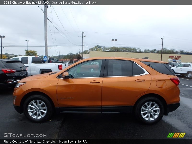Orange Burst Metallic / Jet Black 2018 Chevrolet Equinox LT AWD