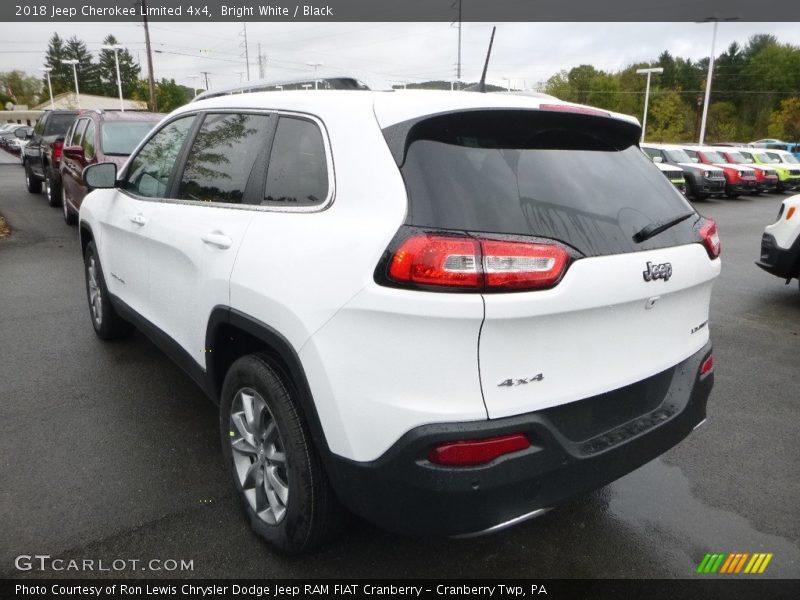 Bright White / Black 2018 Jeep Cherokee Limited 4x4