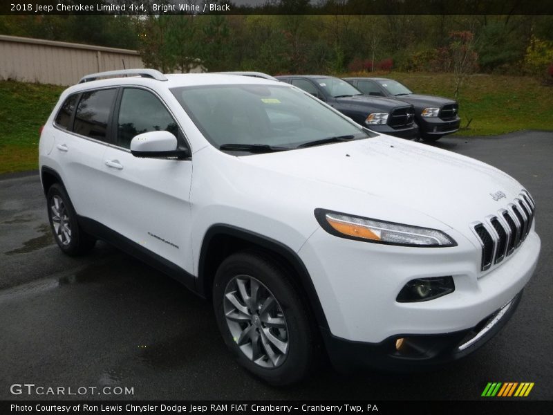 Bright White / Black 2018 Jeep Cherokee Limited 4x4
