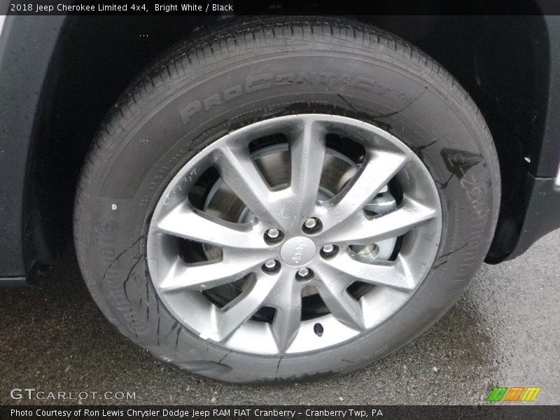 Bright White / Black 2018 Jeep Cherokee Limited 4x4