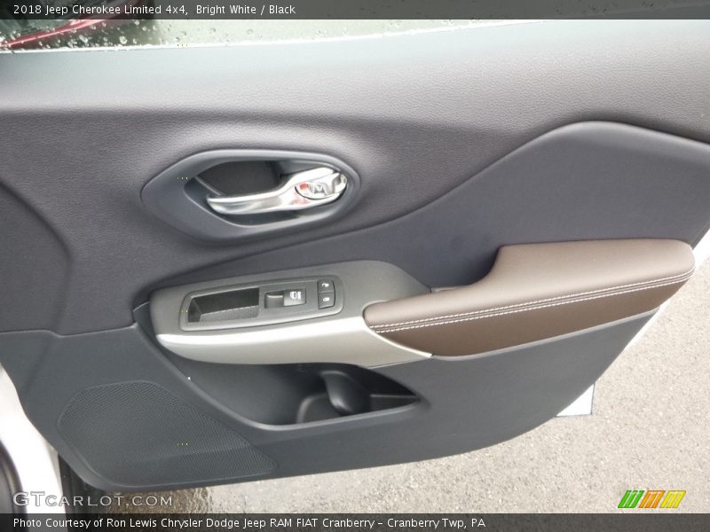 Bright White / Black 2018 Jeep Cherokee Limited 4x4