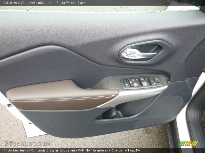Bright White / Black 2018 Jeep Cherokee Limited 4x4