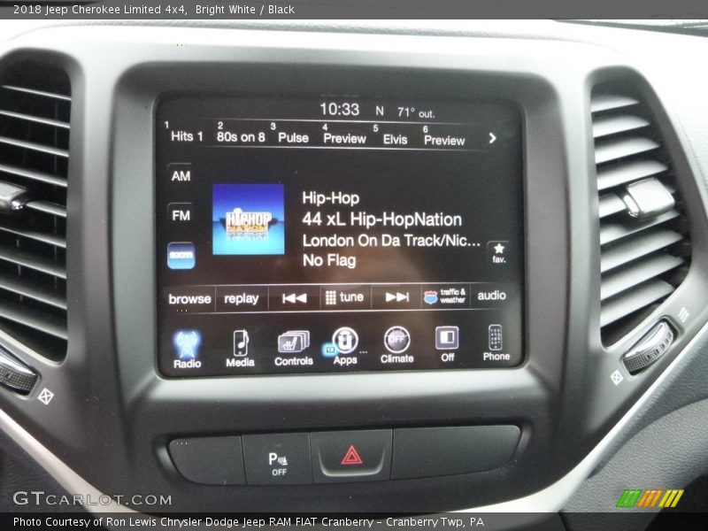 Bright White / Black 2018 Jeep Cherokee Limited 4x4