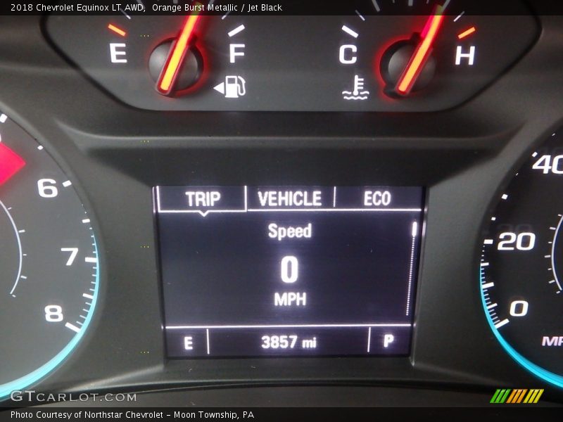 Orange Burst Metallic / Jet Black 2018 Chevrolet Equinox LT AWD