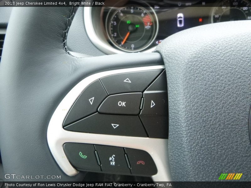 Bright White / Black 2018 Jeep Cherokee Limited 4x4