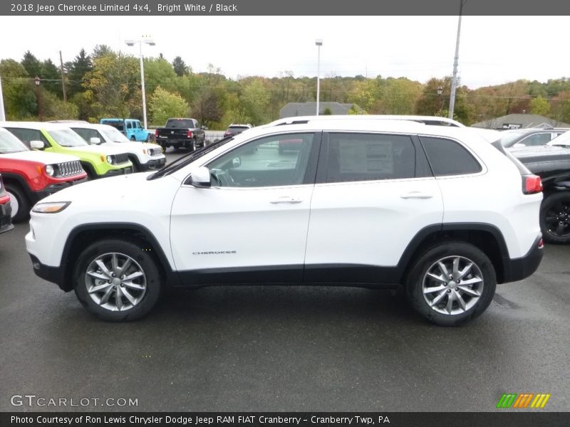 Bright White / Black 2018 Jeep Cherokee Limited 4x4