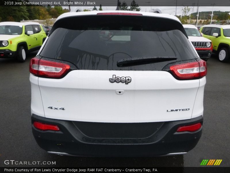 Bright White / Black 2018 Jeep Cherokee Limited 4x4