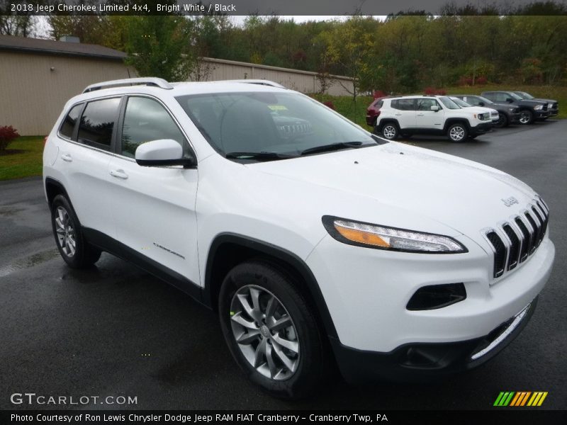 Bright White / Black 2018 Jeep Cherokee Limited 4x4