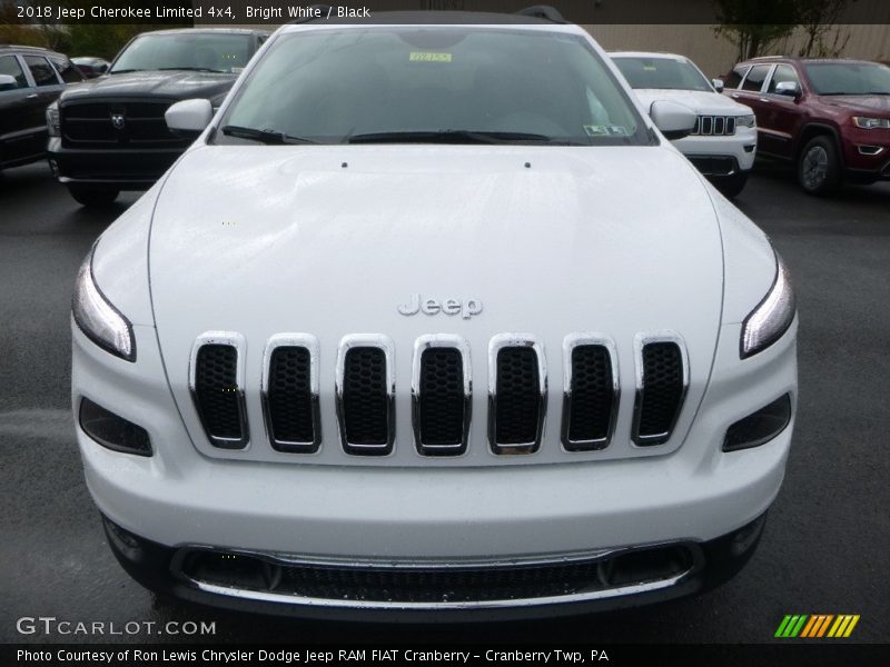 Bright White / Black 2018 Jeep Cherokee Limited 4x4