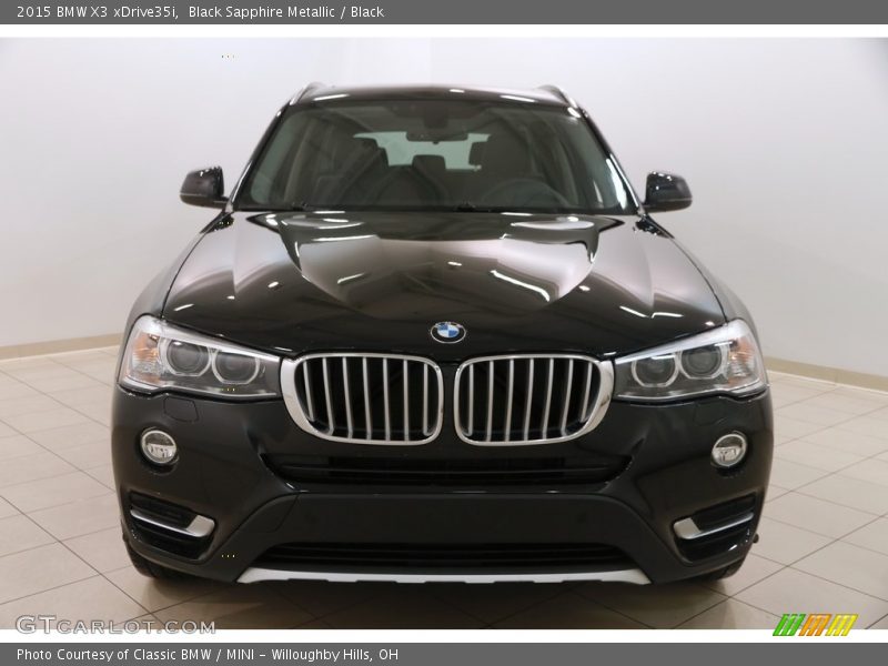 Black Sapphire Metallic / Black 2015 BMW X3 xDrive35i