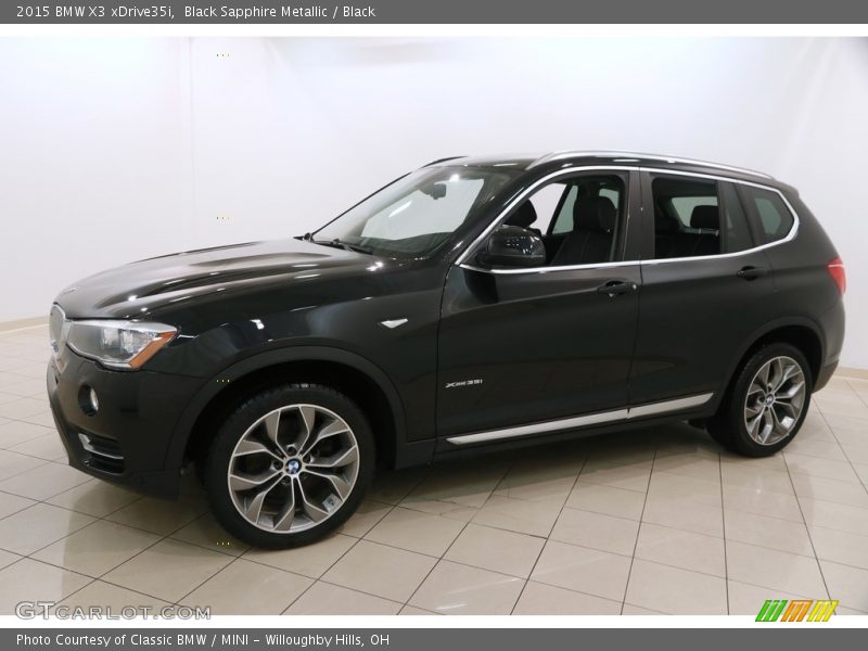 Black Sapphire Metallic / Black 2015 BMW X3 xDrive35i