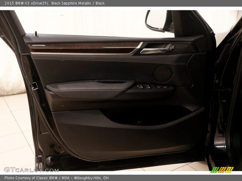 Black Sapphire Metallic / Black 2015 BMW X3 xDrive35i