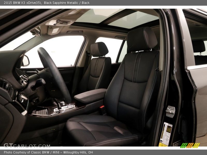 Black Sapphire Metallic / Black 2015 BMW X3 xDrive35i