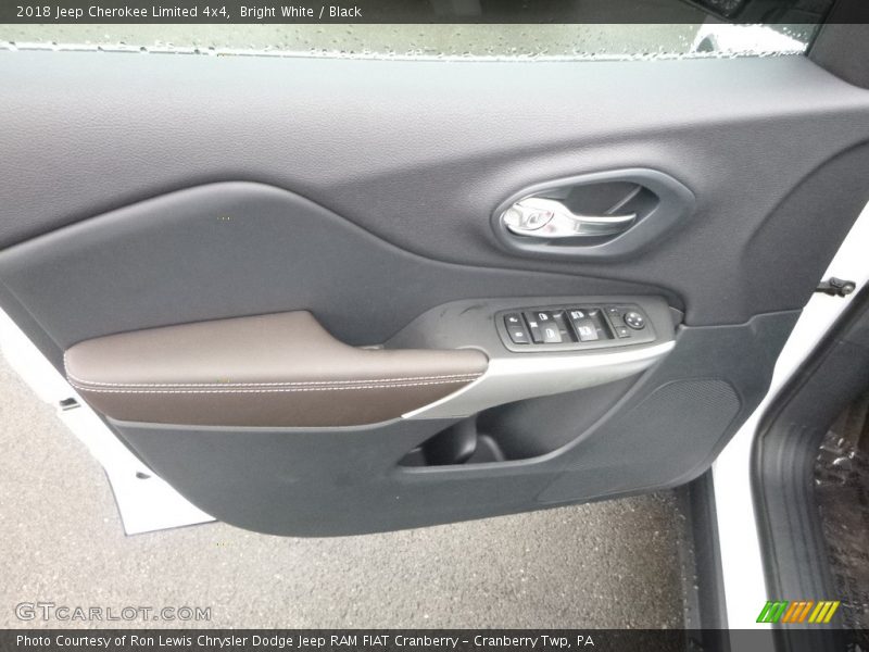 Bright White / Black 2018 Jeep Cherokee Limited 4x4