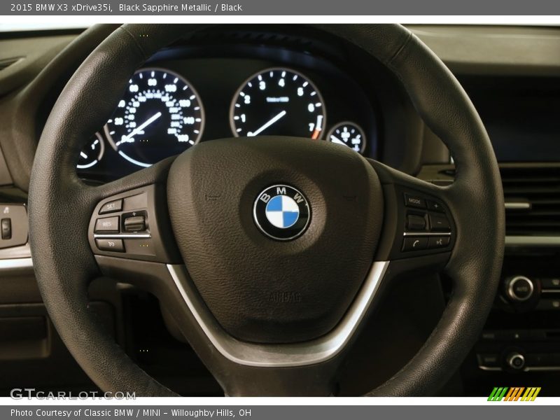 Black Sapphire Metallic / Black 2015 BMW X3 xDrive35i