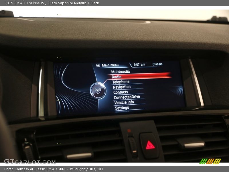 Black Sapphire Metallic / Black 2015 BMW X3 xDrive35i