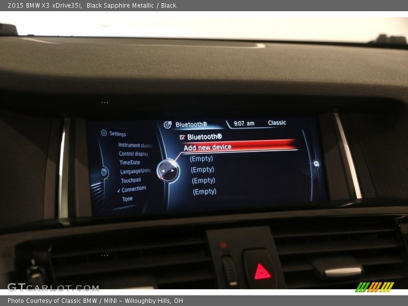 Black Sapphire Metallic / Black 2015 BMW X3 xDrive35i