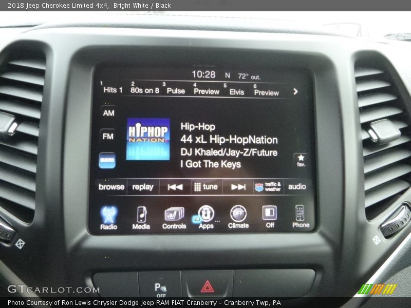 Bright White / Black 2018 Jeep Cherokee Limited 4x4