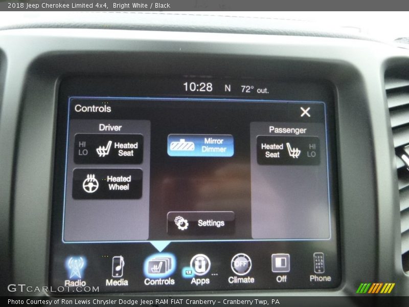 Bright White / Black 2018 Jeep Cherokee Limited 4x4
