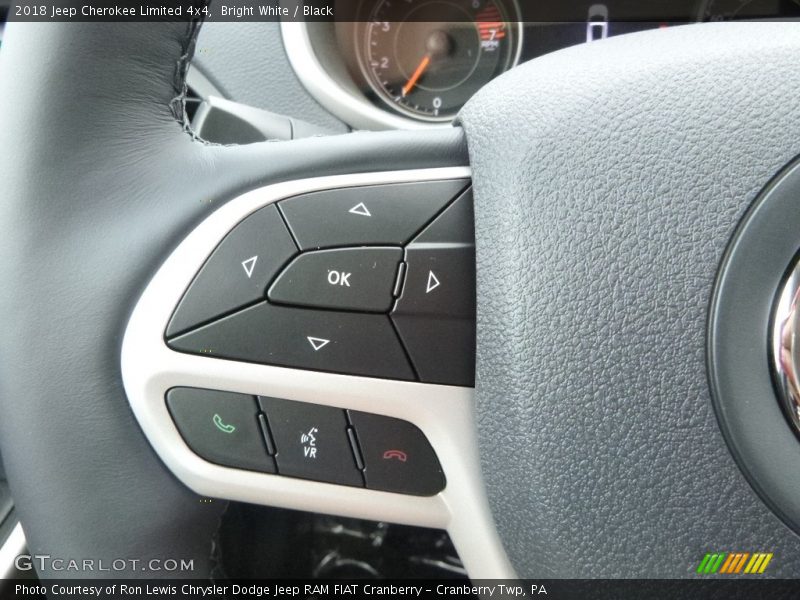 Bright White / Black 2018 Jeep Cherokee Limited 4x4