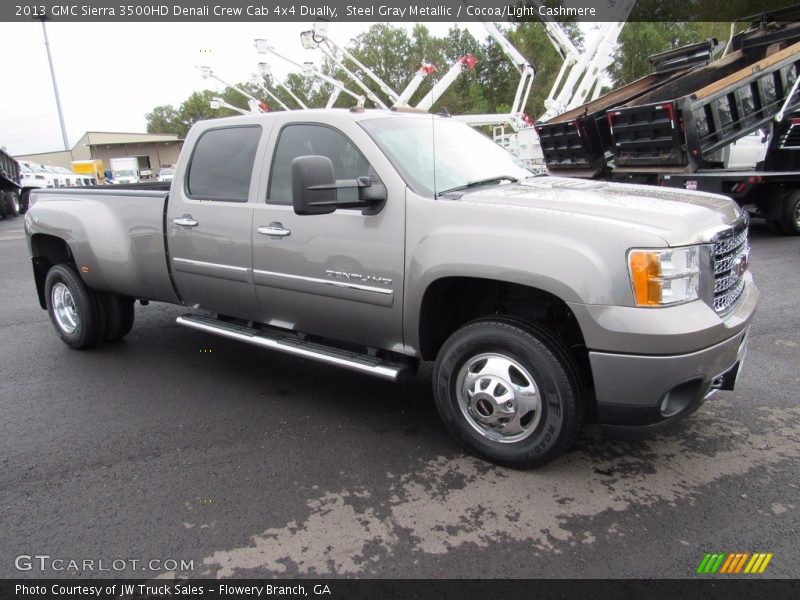 Steel Gray Metallic / Cocoa/Light Cashmere 2013 GMC Sierra 3500HD Denali Crew Cab 4x4 Dually