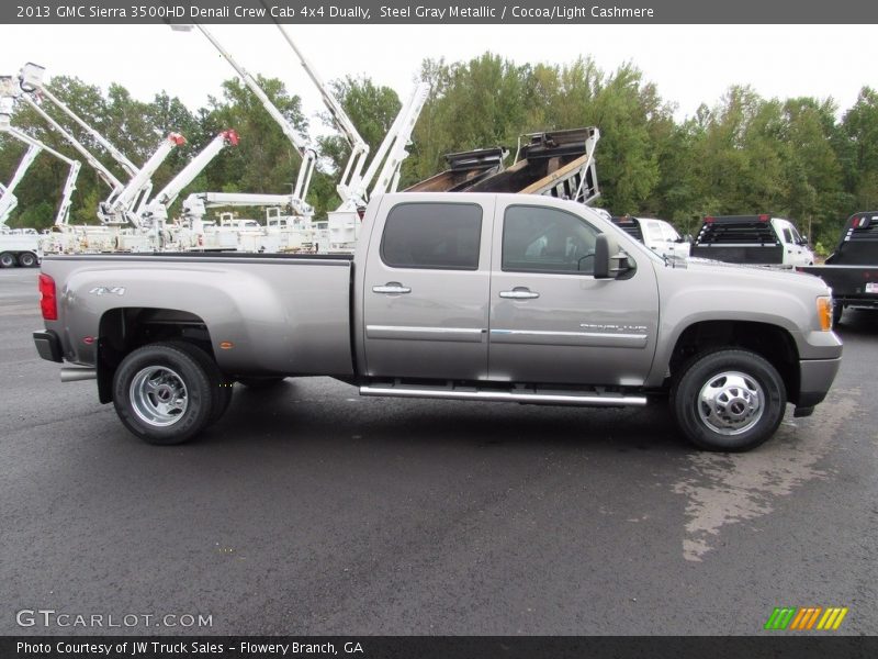 Steel Gray Metallic / Cocoa/Light Cashmere 2013 GMC Sierra 3500HD Denali Crew Cab 4x4 Dually