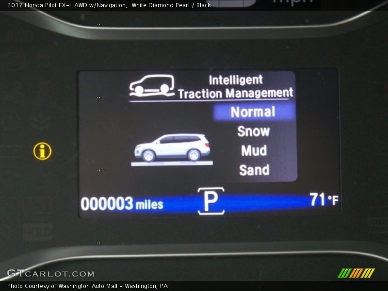 White Diamond Pearl / Black 2017 Honda Pilot EX-L AWD w/Navigation