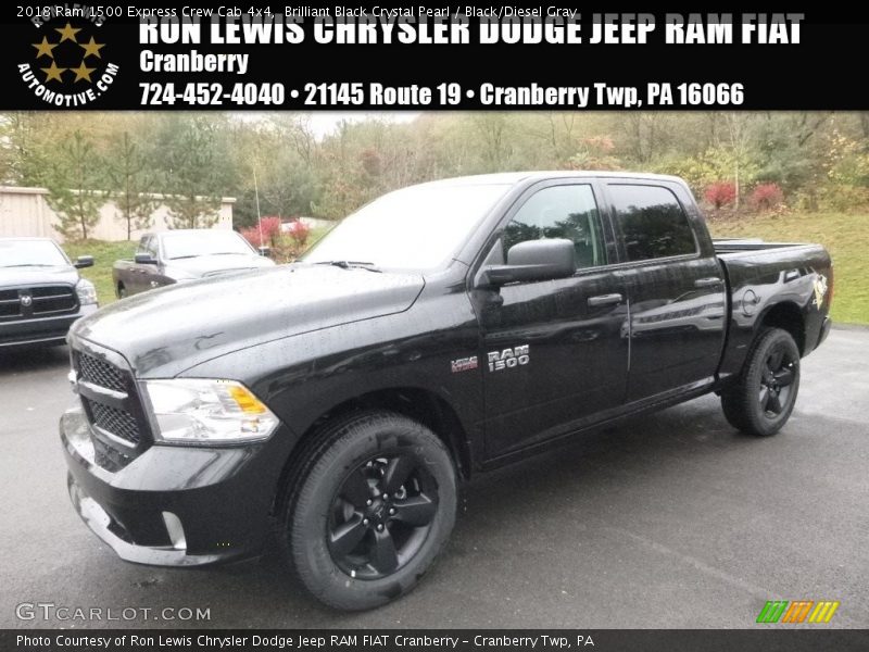 Brilliant Black Crystal Pearl / Black/Diesel Gray 2018 Ram 1500 Express Crew Cab 4x4