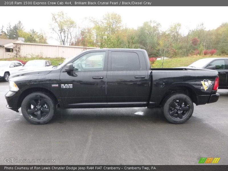 Brilliant Black Crystal Pearl / Black/Diesel Gray 2018 Ram 1500 Express Crew Cab 4x4