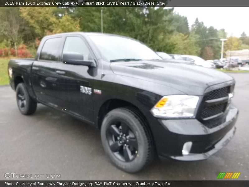 Brilliant Black Crystal Pearl / Black/Diesel Gray 2018 Ram 1500 Express Crew Cab 4x4