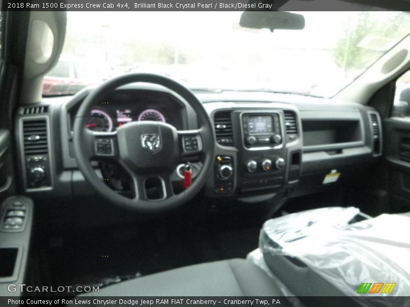 Brilliant Black Crystal Pearl / Black/Diesel Gray 2018 Ram 1500 Express Crew Cab 4x4