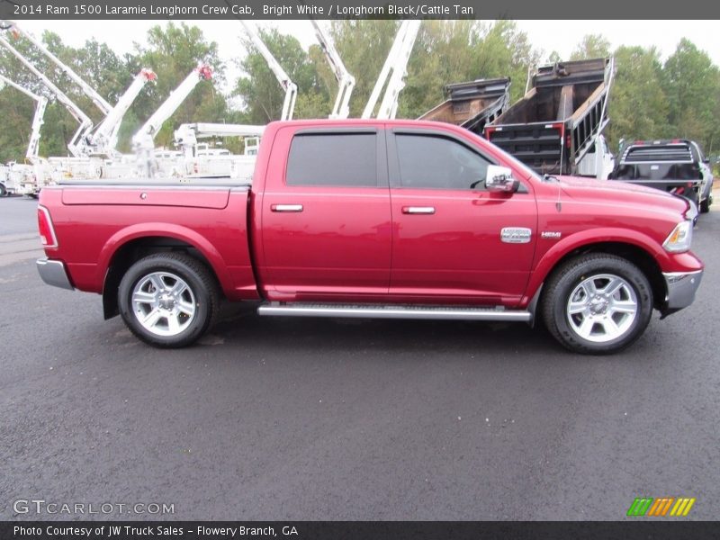 Bright White / Longhorn Black/Cattle Tan 2014 Ram 1500 Laramie Longhorn Crew Cab