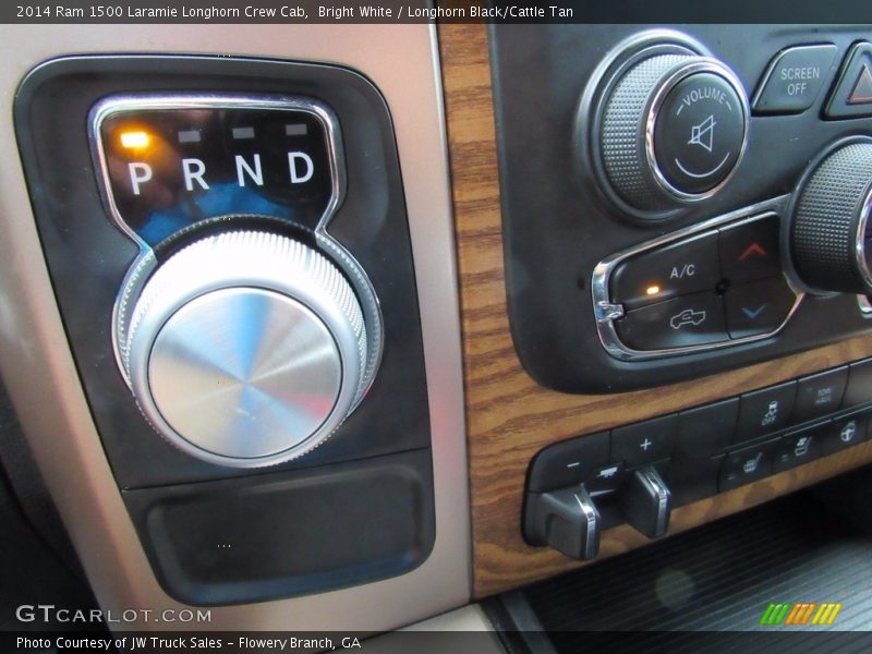 Bright White / Longhorn Black/Cattle Tan 2014 Ram 1500 Laramie Longhorn Crew Cab