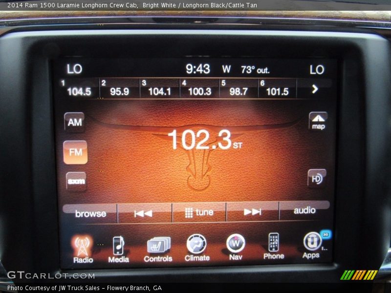 Bright White / Longhorn Black/Cattle Tan 2014 Ram 1500 Laramie Longhorn Crew Cab
