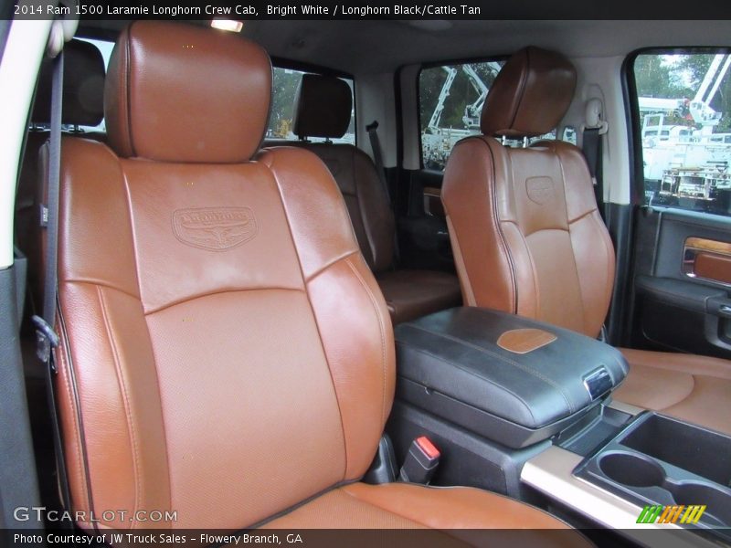 Bright White / Longhorn Black/Cattle Tan 2014 Ram 1500 Laramie Longhorn Crew Cab