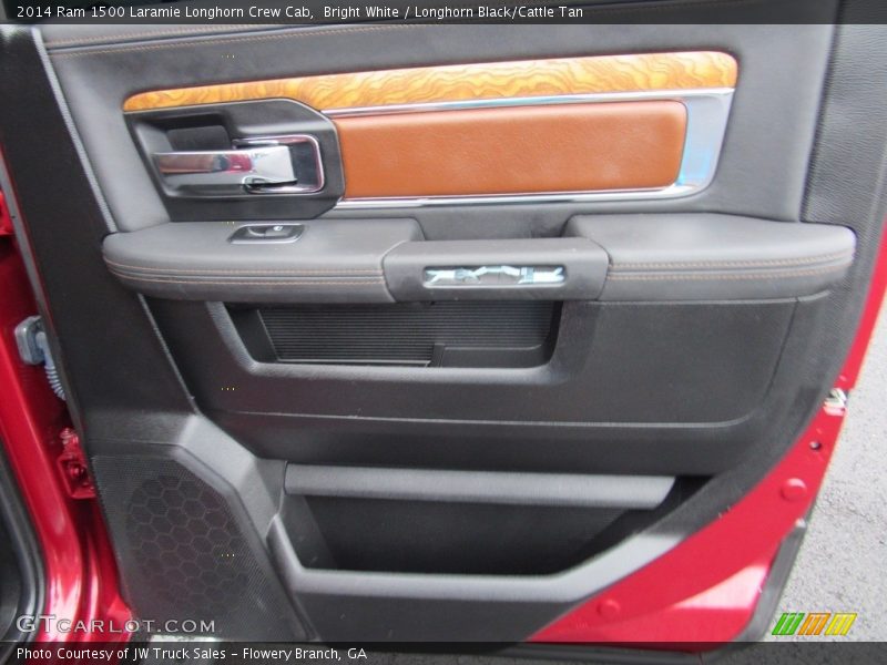 Bright White / Longhorn Black/Cattle Tan 2014 Ram 1500 Laramie Longhorn Crew Cab