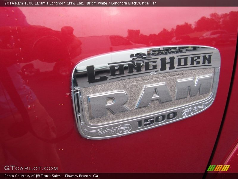 Bright White / Longhorn Black/Cattle Tan 2014 Ram 1500 Laramie Longhorn Crew Cab