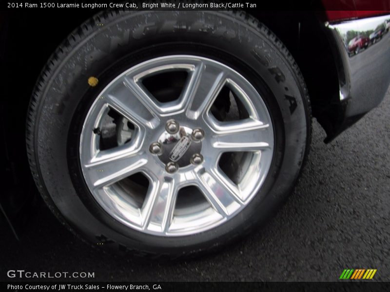 Bright White / Longhorn Black/Cattle Tan 2014 Ram 1500 Laramie Longhorn Crew Cab