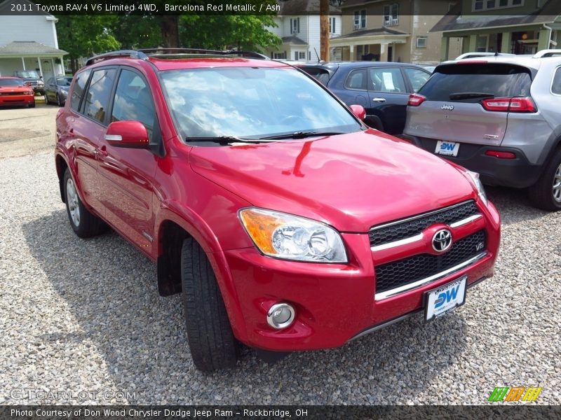 Barcelona Red Metallic / Ash 2011 Toyota RAV4 V6 Limited 4WD