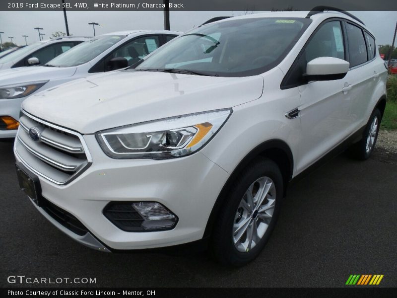 White Platinum / Charcoal Black 2018 Ford Escape SEL 4WD