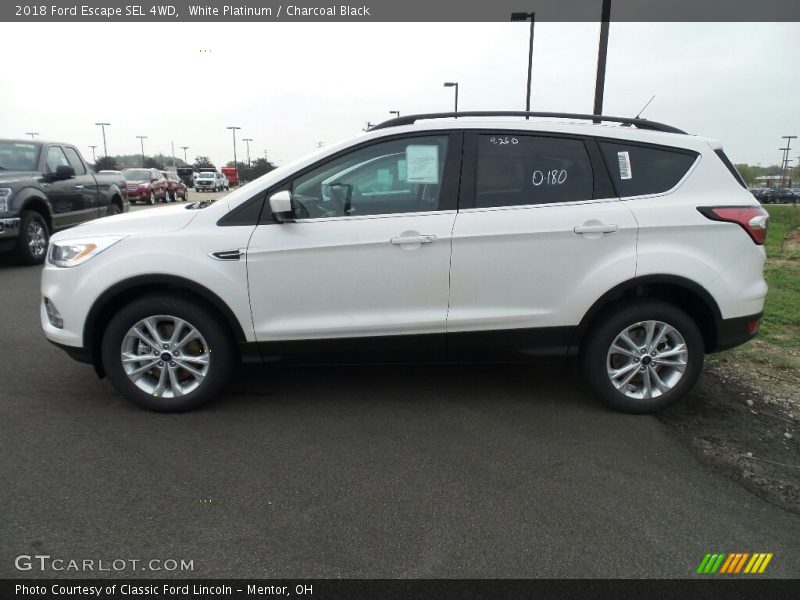 White Platinum / Charcoal Black 2018 Ford Escape SEL 4WD