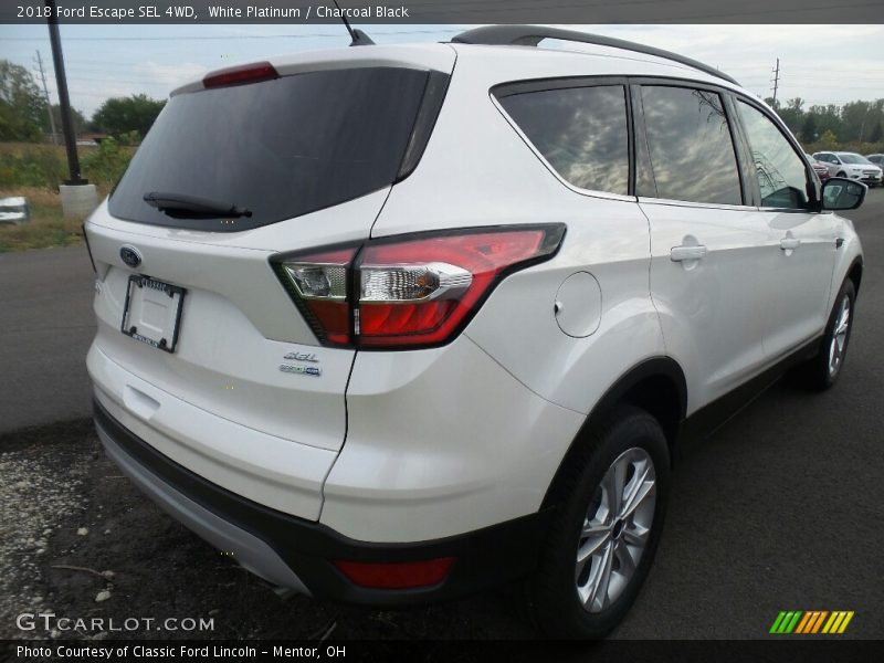 White Platinum / Charcoal Black 2018 Ford Escape SEL 4WD