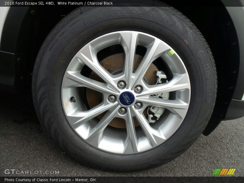 White Platinum / Charcoal Black 2018 Ford Escape SEL 4WD