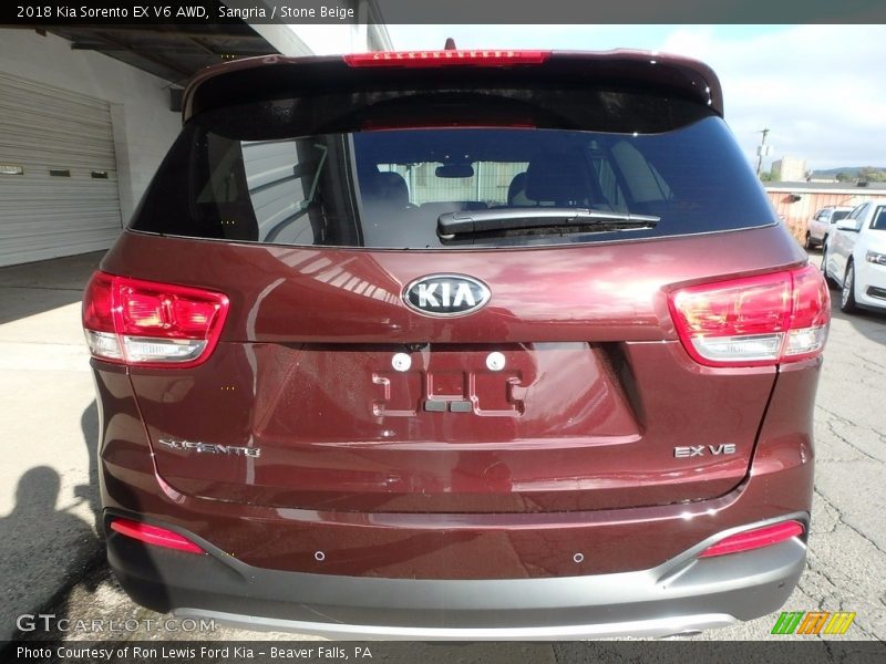 Sangria / Stone Beige 2018 Kia Sorento EX V6 AWD