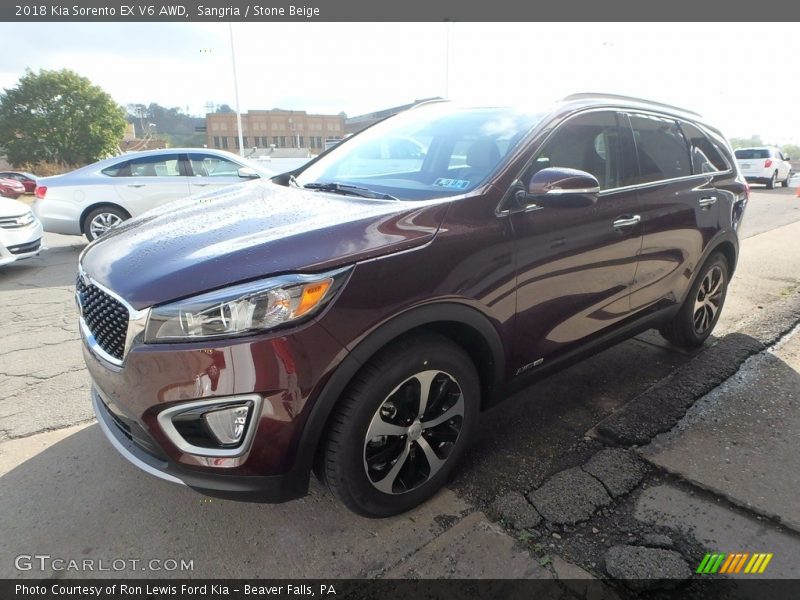 Sangria / Stone Beige 2018 Kia Sorento EX V6 AWD