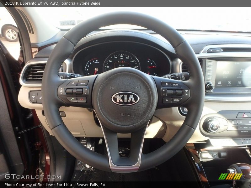 Sangria / Stone Beige 2018 Kia Sorento EX V6 AWD