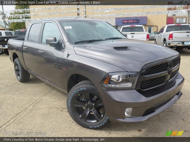 Granite Crystal Metallic / Black 2018 Ram 1500 Night Crew Cab 4x4